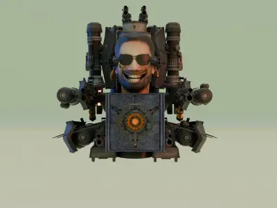 Flamethrower Skibidi Toilet  3D model