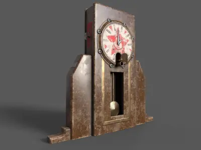 OldClock Low-poly 3D model