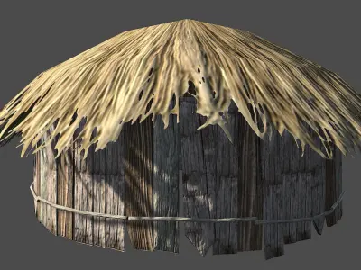 Indonesia Traditional House - Rumah Adat Honai Low-poly 3D model