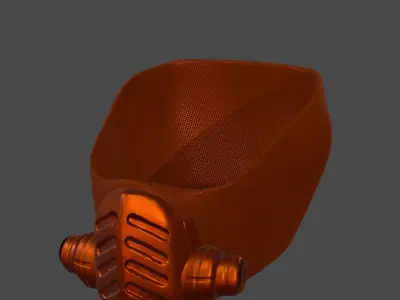 Gas mask helmet 3d model scifi Low-poly  Low-poly 3D model