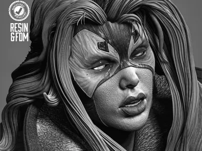 B3DSERK She Spawn Portrait Bust  3D print model