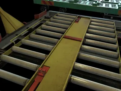 Airport Cargo pallet dolly Low-poly 3D model