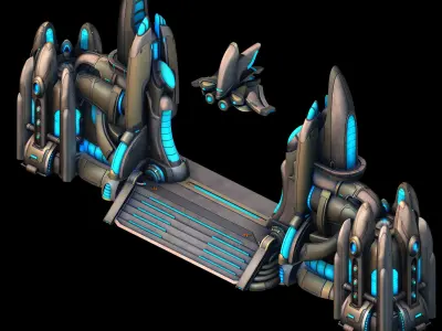Space Station - City Gate 02 3D model