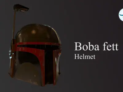 Boba fett Helmet Low-poly 3D model