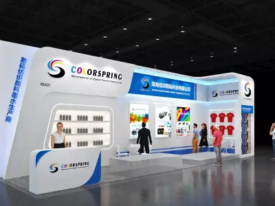 Booth Exhibition Stand Stall 12x3m Height 440cm 2 Open 3D model 3D model