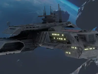 Scifi Ship Daedalus 3D model