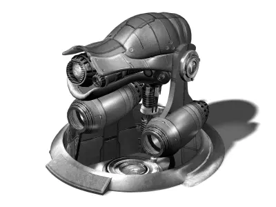 Spaceship - Ground Fort 01 3D model