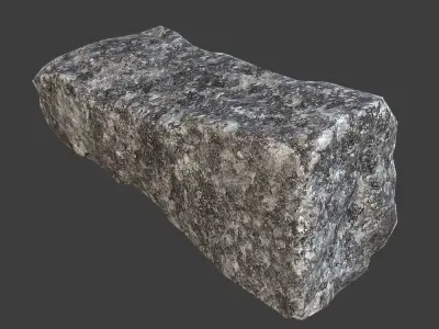 Gravel 4 rock Low-poly 3D model