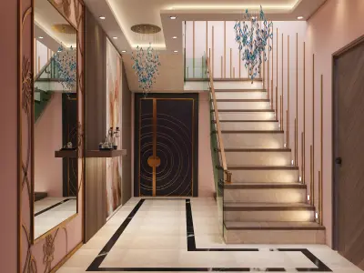 stairs with  corridor 3D model