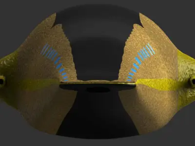 Cuttlefish helmet with stripes 3D print model