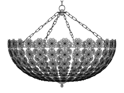 Floral Park Chandelier Low-poly 3D model