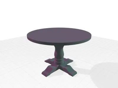 Rocio Pedestal Diner Table Low-poly 3D model