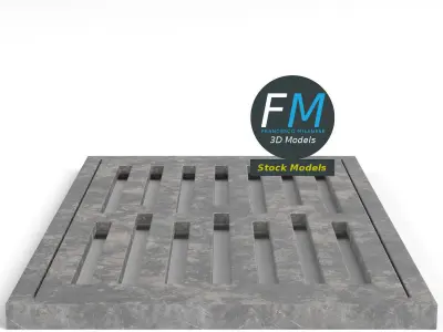 Sewer grate 3 3D model