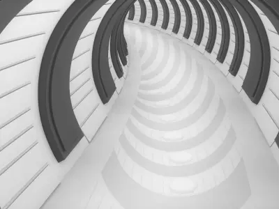 Sci Fi Tunnel 3D model 35