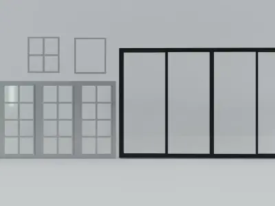3D Window Low-poly 3D model