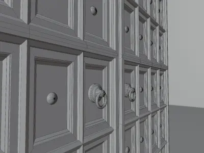 Vintage Gate Low-poly 3D model