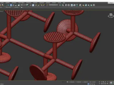 Fractal l chandelier Low-poly 3D model