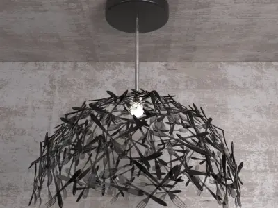 CMYK Cutlery Lamp 3D model