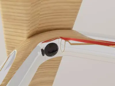 Chaise haute en Bois Free 3D model