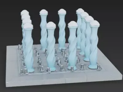 Modern Interactive Dry Deck Splash Fountain 3D Model Low-poly 3D model