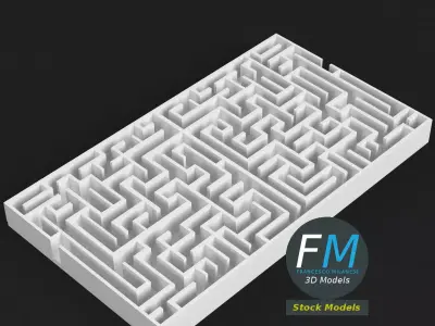 Rectangular labyrinth 2 3D model