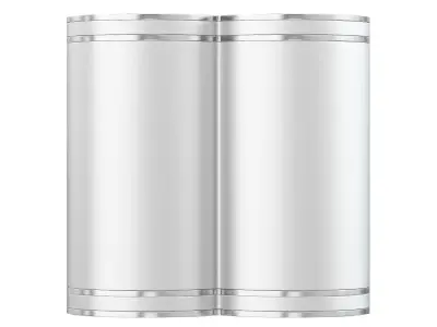 Double Metal Cylindrical Light 3D Model 3D model