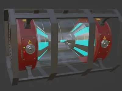 Sci-fi Generator Low-poly 3D model