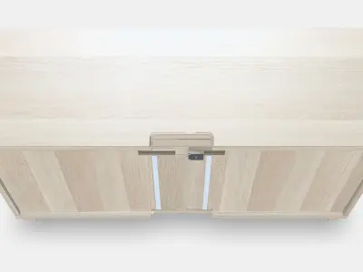 BESTA TV bench with doors 34 Low-poly 3D model