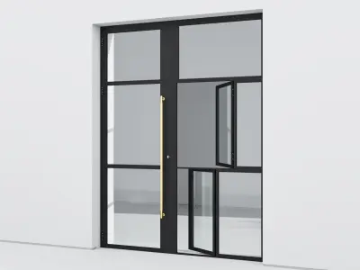 Aluminium door 299 3D model