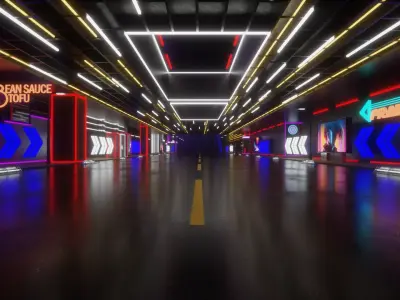 Cyber Street 3D model