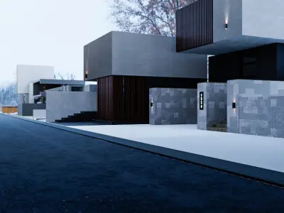 Street pack Homes 3D model