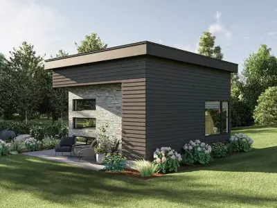 Modern Tiny House 3D Model Compact Living Design 3D model