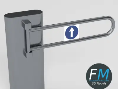 Swing barrier gate 3D model