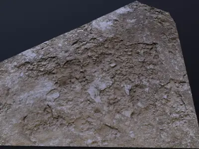 Scanned concrete 01 Low-poly 3D model