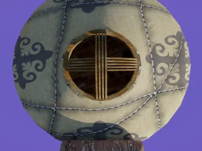 Cartoon Yurt 2 - Low Poly Game Ready Low-poly 3D model