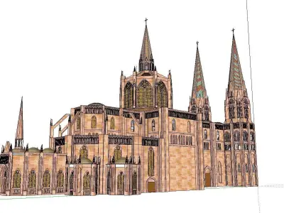 Architecture-Religion-God-Culture-Temple-0145 cathedral 3D model