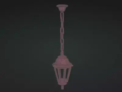Old hanging streetlamp 3D model