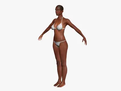 African American Woman Character 3DSmax 3D model