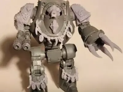 Space Viking Wolves Contemptor dreadnaught bits 3D print model