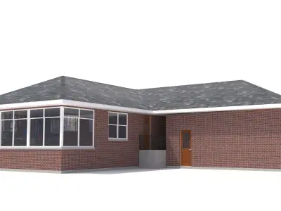 House-002- Low Poly 3D model