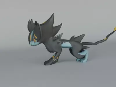 Luxray Pokemon Low-poly 3D model
