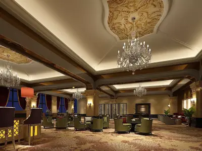 Business Restaurant - Coffee - Banquet  90 3D model