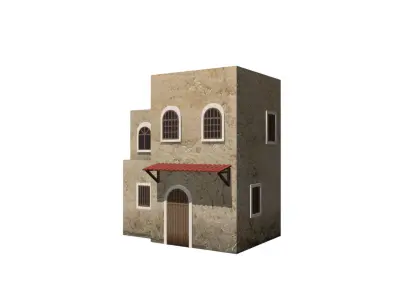 Middle Eastern Style Building - PBR Game Ready Low-poly 3D model order