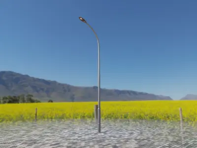 Sci-Fi Street Light 14 version 11 6m with pole 1 Low-poly 3D model