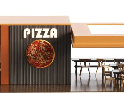 Pizza Market Low-poly 3D model