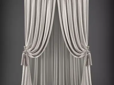 Curtain Low-poly 3D model 142