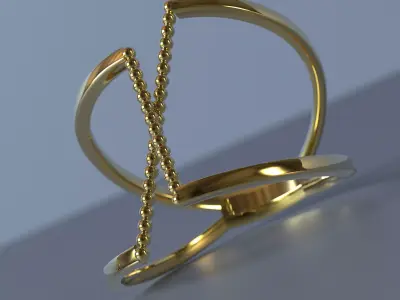 Contemporary minimal Ring Set STL and 3DM Casting Ready 3D print model