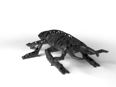 Stagbeetle Dust Voronoi Low-poly 3D model