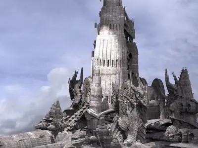 Ancient Gods Floating City  2 3D model