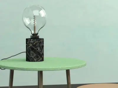 Table Lamp and Two Side Tables 3D model